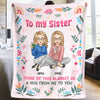 To My Beloved Sister - Bestie Personalized Custom Blanket - Christmas Gift For Best Friends, BFF, Sisters