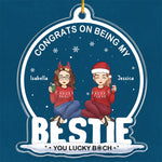 Custom Name Funny Bestie Christmas Gifts - Personalized Ornament
