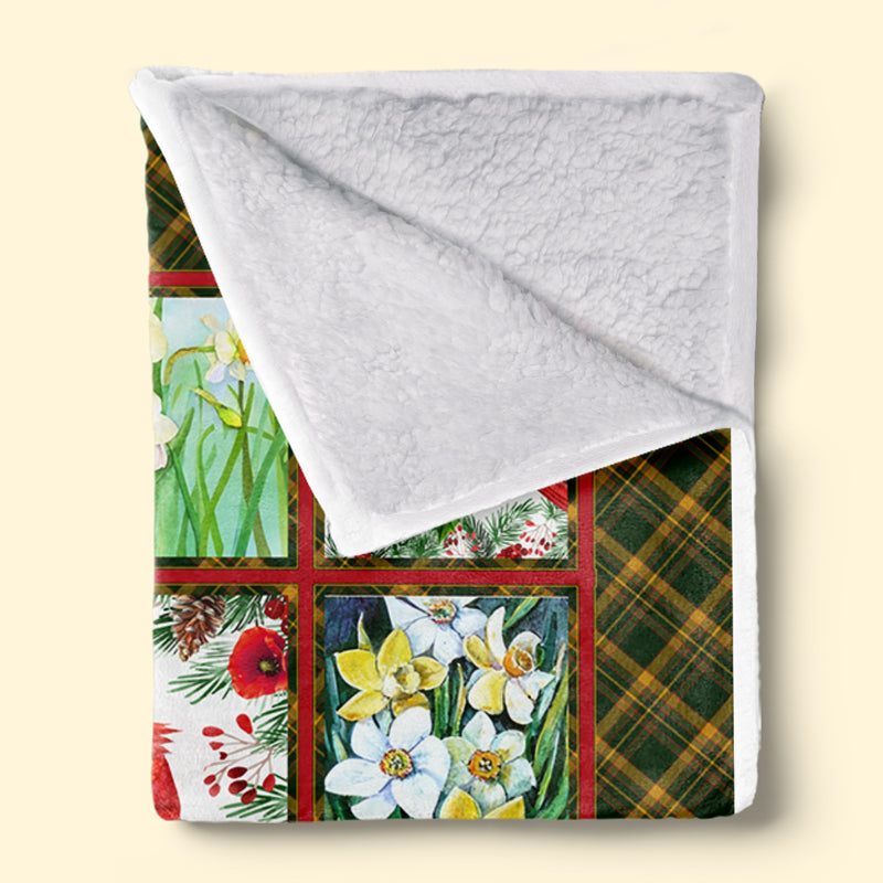 Whenever You See A Cardinal - Memorial Personalized Custom Blanket - Christmas Gift, Sympathy Gift For Family Members