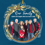 Custom Photo Christmas Family Gifts - Personalized Ornament