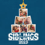 Custom Photo Siblings Christmas Gifts - Personalized Ornament