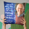 Custom Photo Hug This Pillow And Know I'm Here - Memorial Personalized Custom Pillow - Christmas Gift, Sympathy Gift For Family Members
