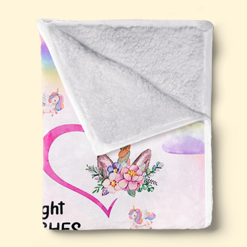 Custom Name Grandma and Granddaughter Love Gifts - Personalized Blanket