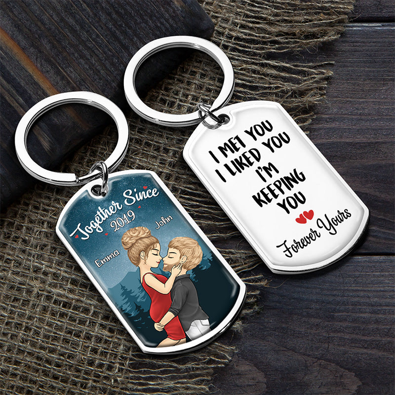 Custom Name Anniversary Gifts for Couples - Personalized Keychain
