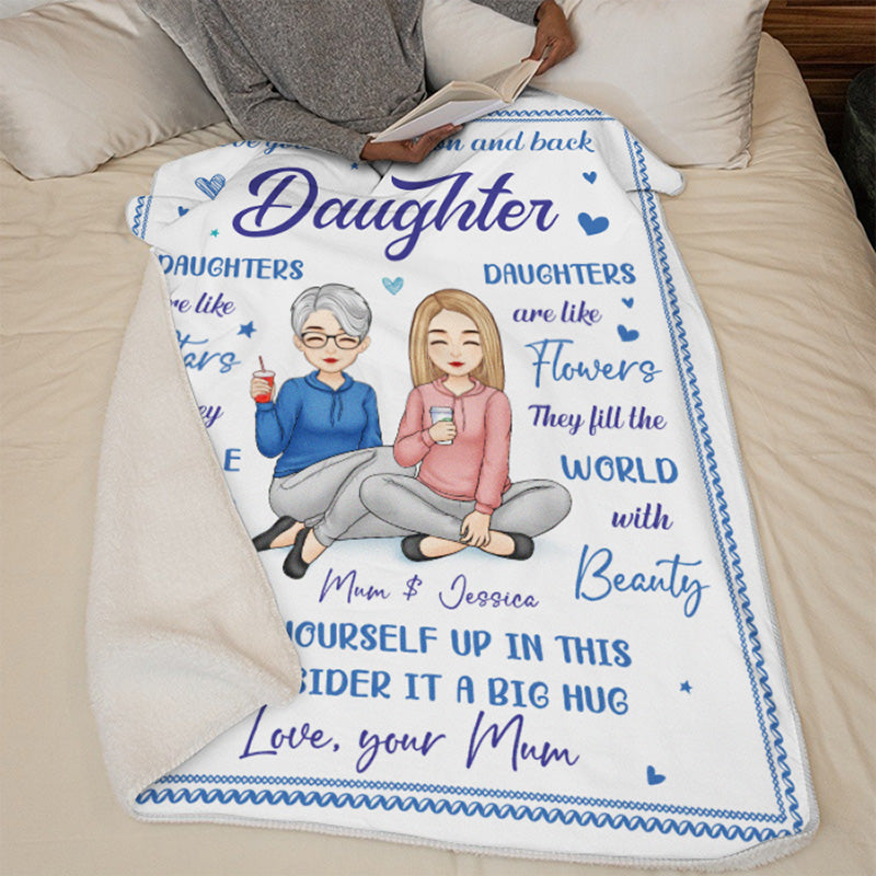 Custom Name Daughter Gifts from Mom - Personalized Blanket