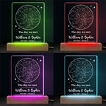 Custom Name Star Map Couple Gifts - Personalized 3D LED Light