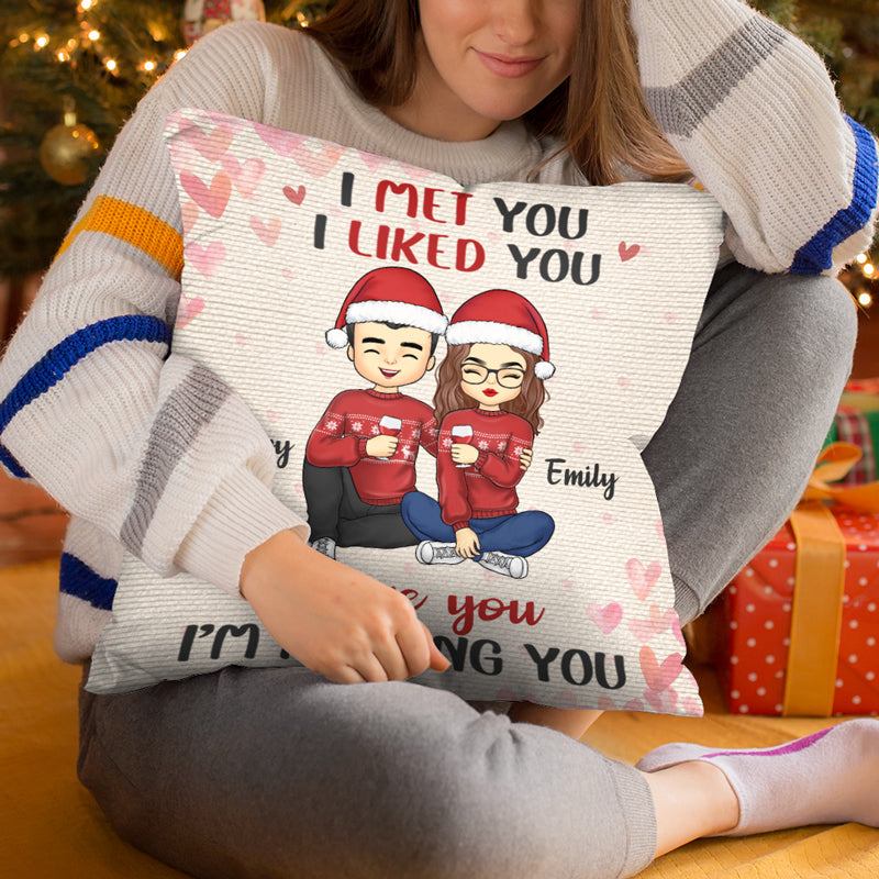 Custom Name Christmas Couple Gifts - Personalized Pillow