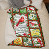 Whenever You See A Cardinal - Memorial Personalized Custom Blanket - Christmas Gift, Sympathy Gift For Family Members