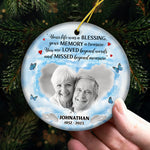 Custom Photo Memorial Christmas Gifts - Personalized Ceramic Ornament