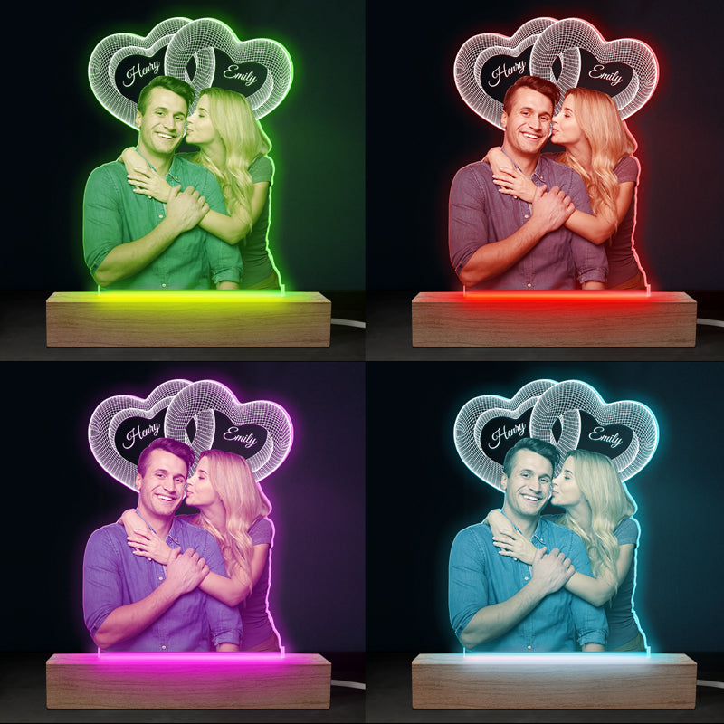 Custom Photo Couple Gifts - Personalized 3D LED Light