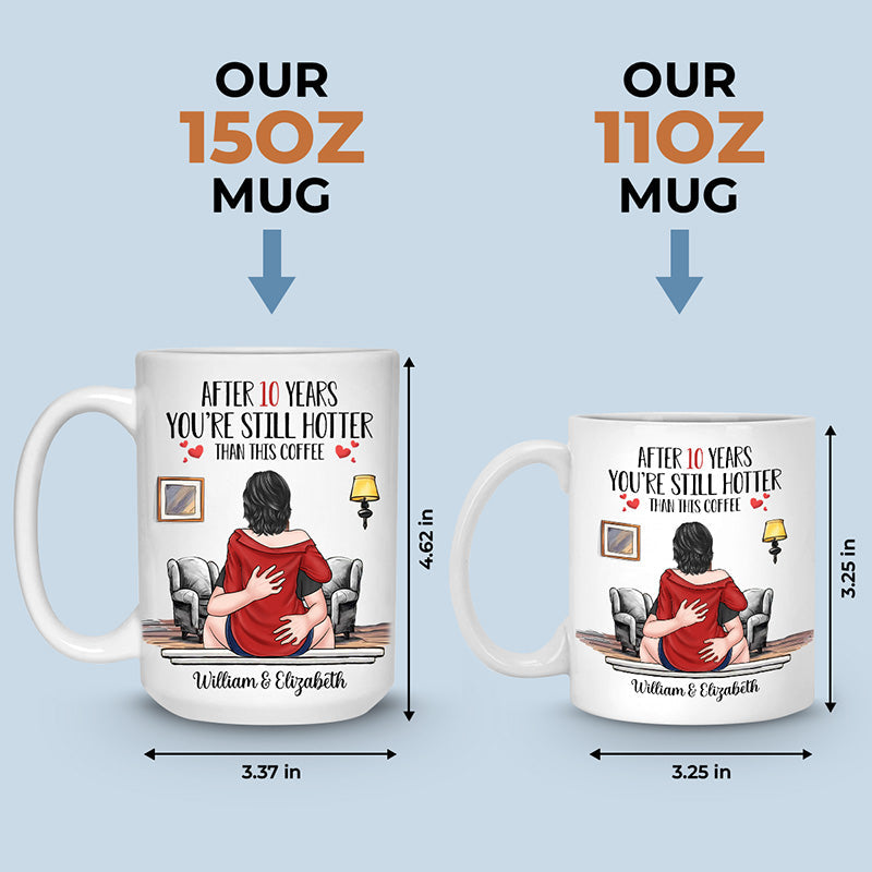 Custom Name 10th Anniversary Gifts for Couples - Personalized Mugs