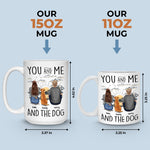 Custom Name Couple and Dog Gifts - Personalized Mugs