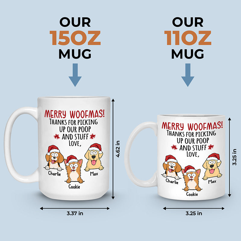 Custom Name Christmas Dog Gifts for Pet Parents - Personalized Mugs