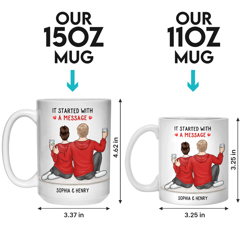 Custom Name Love Story Gifts for Couples - Personalized Mugs