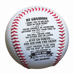 Grandson Gifts from Grandma - Inspirational Message Baseball