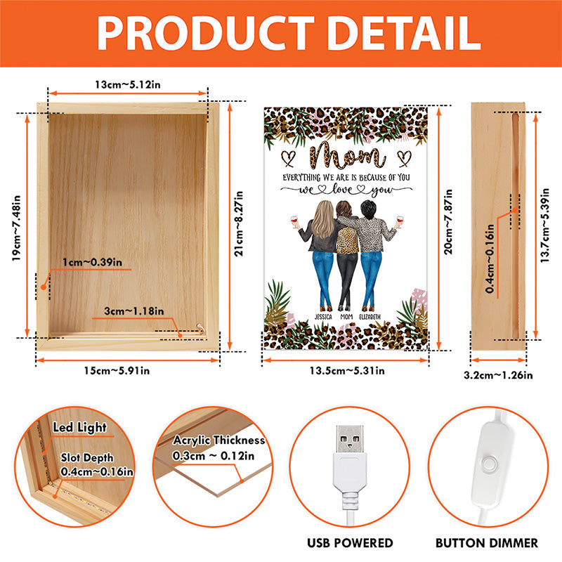 Custom Name Mom Gifts for Mother - Personalized Frame Light Box