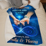 Custom Name Anniversary Love Gifts for Couples - Personalized Blanket