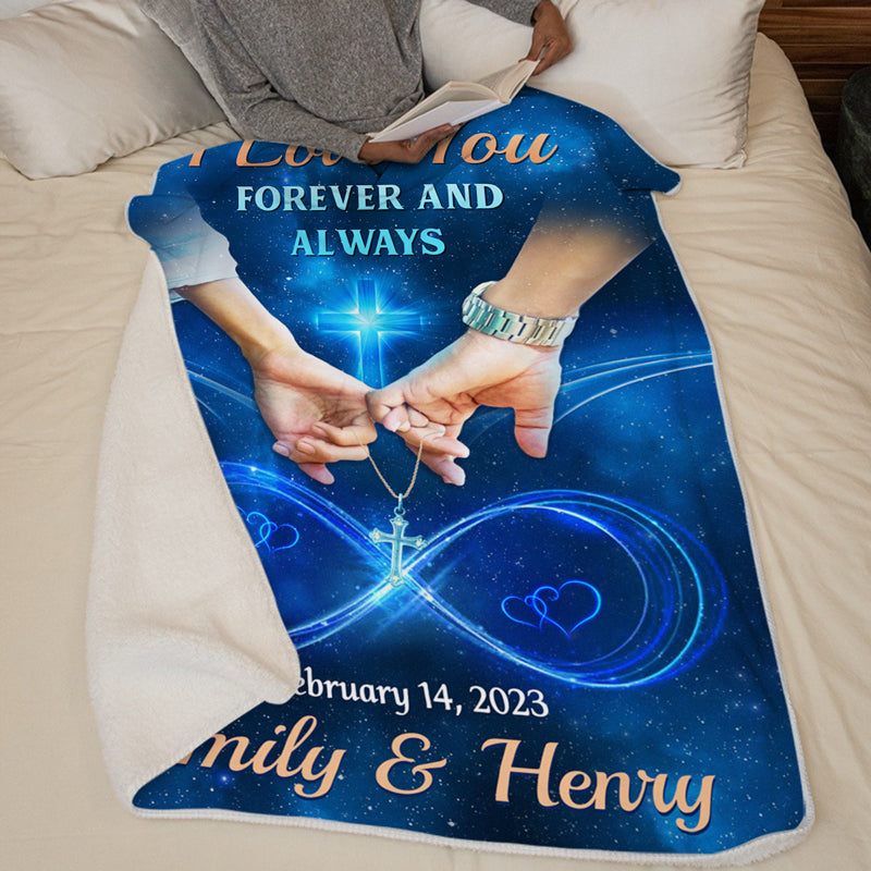 Custom Name Anniversary Love Gifts for Couples - Personalized Blanket