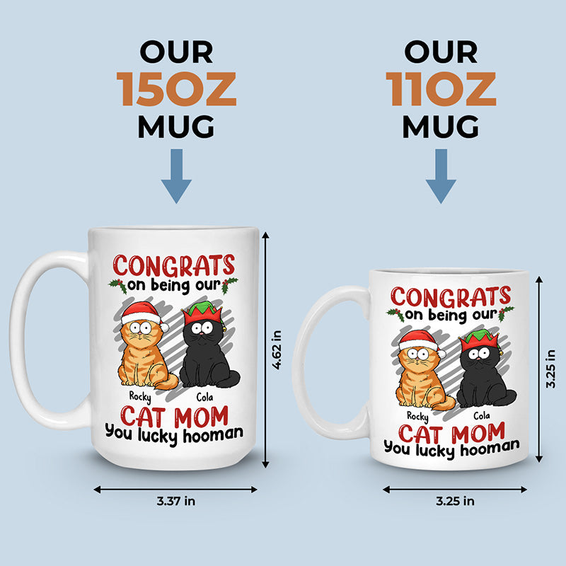 Custom Name Cat Mom Christmas Gifts - Personalized Mugs