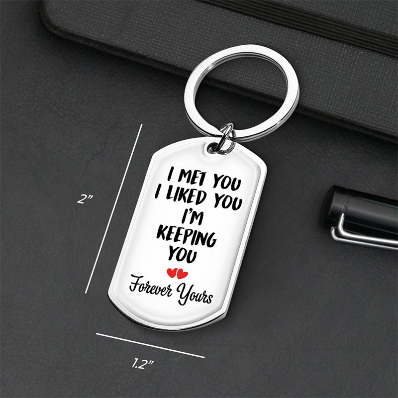 Custom Name Anniversary Gifts for Couples - Personalized Keychain