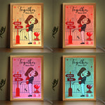 Custom Name Couple Anniversary Gifts - Personalized Frame Light Box