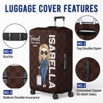 Travel Therapy Girl Who Loves Traveling Gifts for Women - Luggage Cover