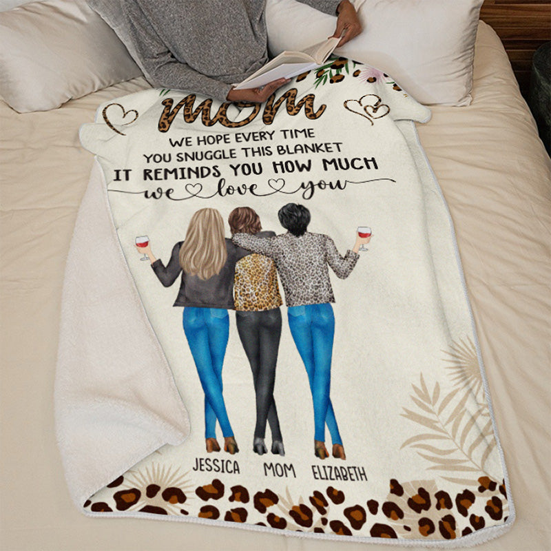 My Mother Is A Walking Miracle - Family Personalized Custom Blanket - Christmas Gift For Mom