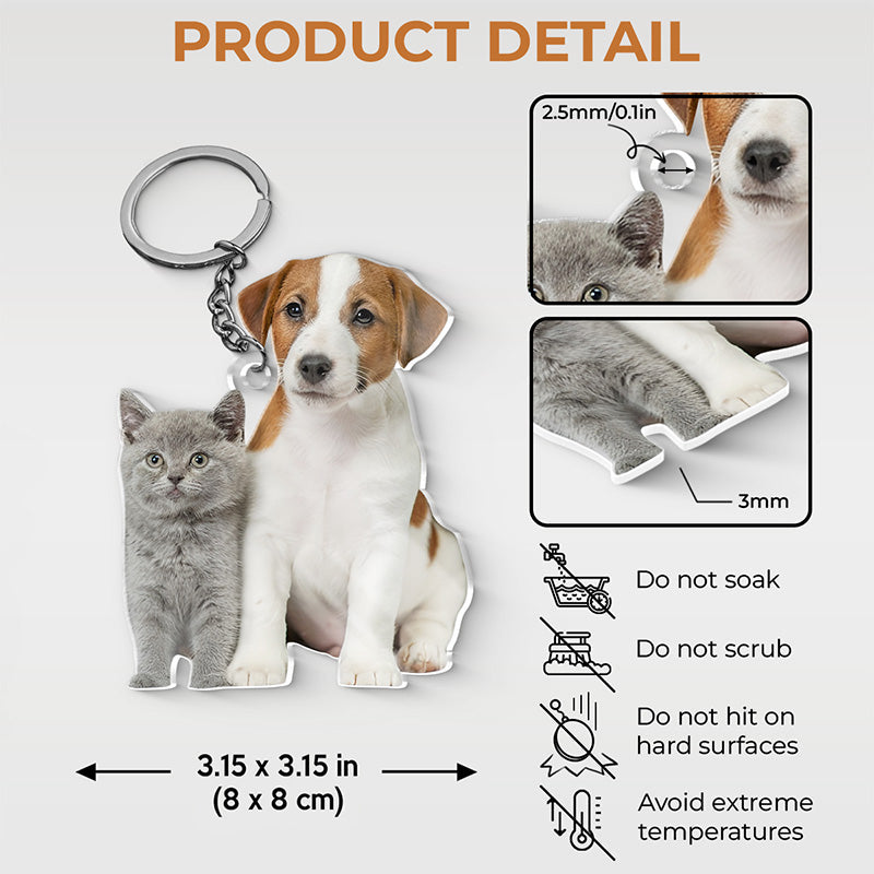 Custom Pet Photo Dog Gifts - Personalized Acrylic Keychain