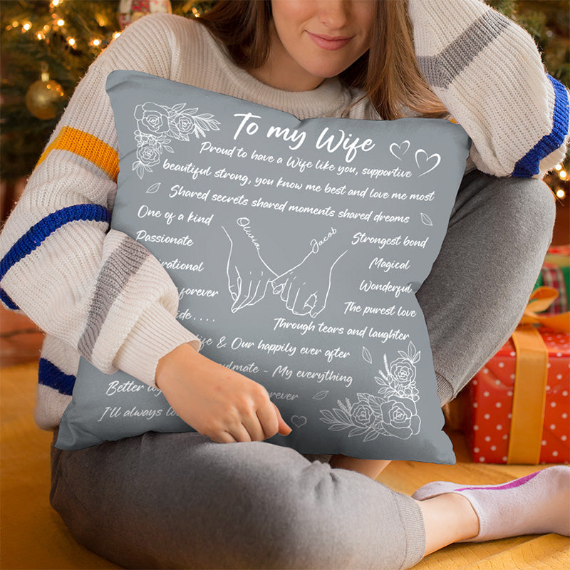 Custom Wife Love Gifts - Personalized Pillow
