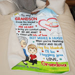 Custom Name Grandma and Grandson Gifts - Personalized Blanket
