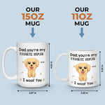 Custom Dog Dad Pet Name Gifts - Personalized Mug