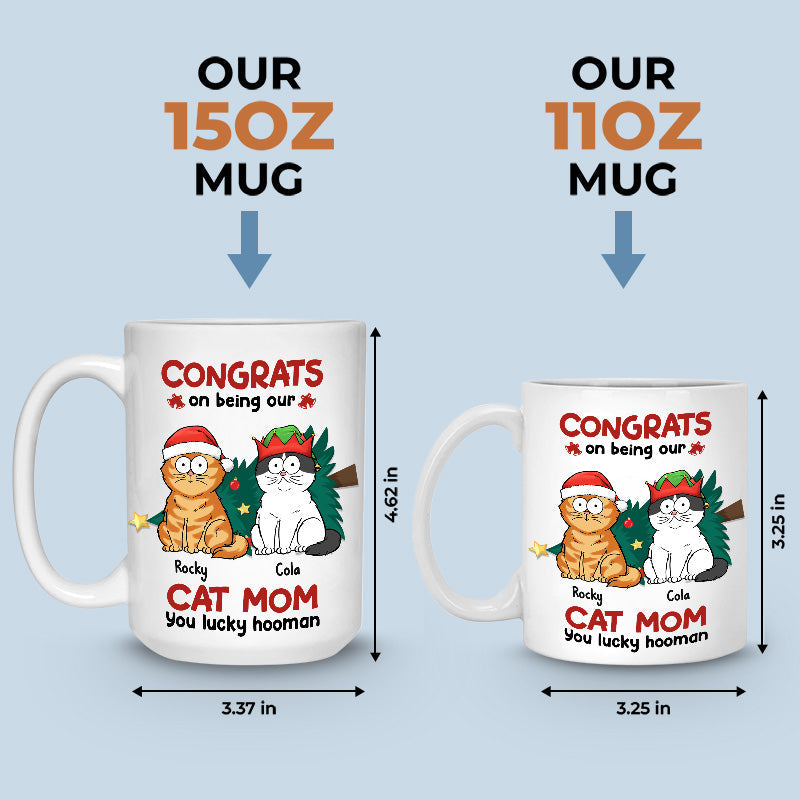 Custom Name Christmas Cat Mom Gifts - Personalized Mugs