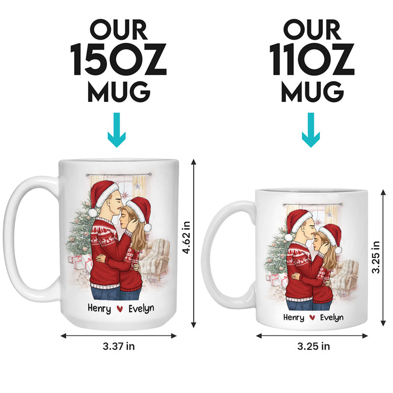 Custom Name Christmas Couple Gifts - Personalized Mugs