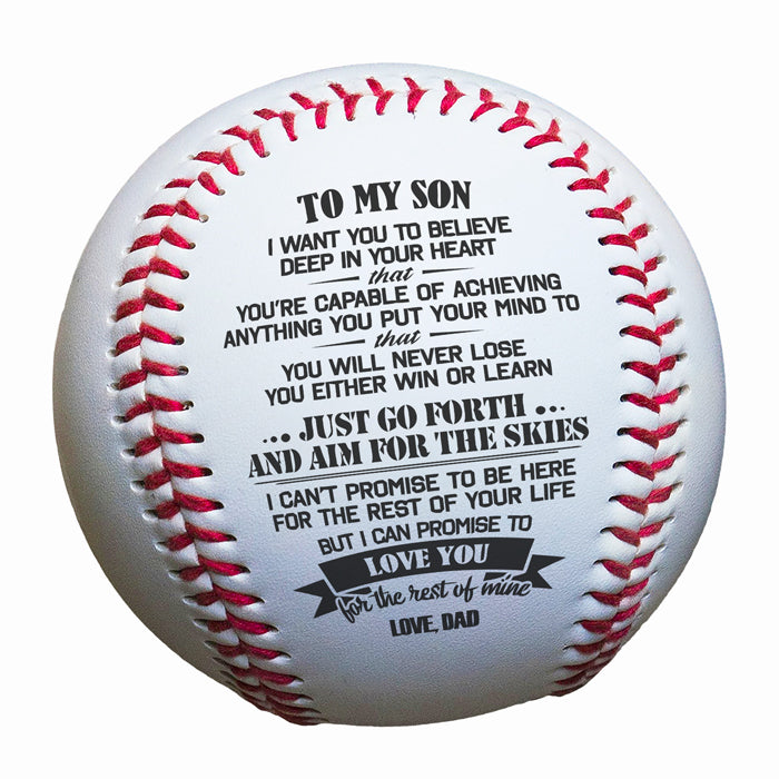 To My Son Inspirational Gift from Dad - Sentimental Baseball