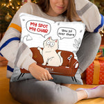 Custom Name Funny Cat Couch Gifts for Cat Lovers - Personalized Pillow