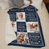 Custom Photo You Left Me Beautiful Memories - Memorial Personalized Custom Blanket - Sympathy Gift For Family Members