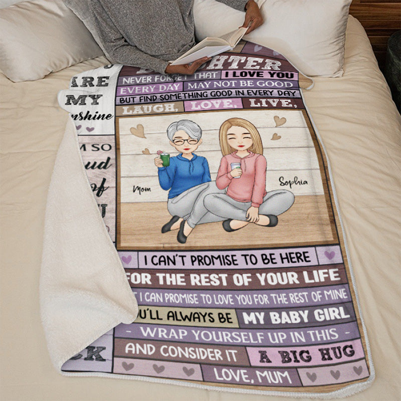 To My Beautiful Daughter - Family Personalized Custom Blanket - Christmas Gift From Mom
