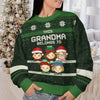 I Belong To These Cute Kids - Family Personalized Custom Ugly Sweatshirt - Unisex Wool Jumper - Christmas Gift For Grandma, Grandpa