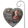 Custom Photo Forever In My Heart - Memorial Personalized Custom Heart Shaped Memorial Garden Slate & Hook - Sympathy Gift For Family Members