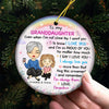 I Always Love You - Family Personalized Custom Ornament - Ceramic Round Shaped - Christmas Gift For Grandma