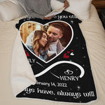 Custom Photo Romantic Couple Gifts - Personalized Blanket