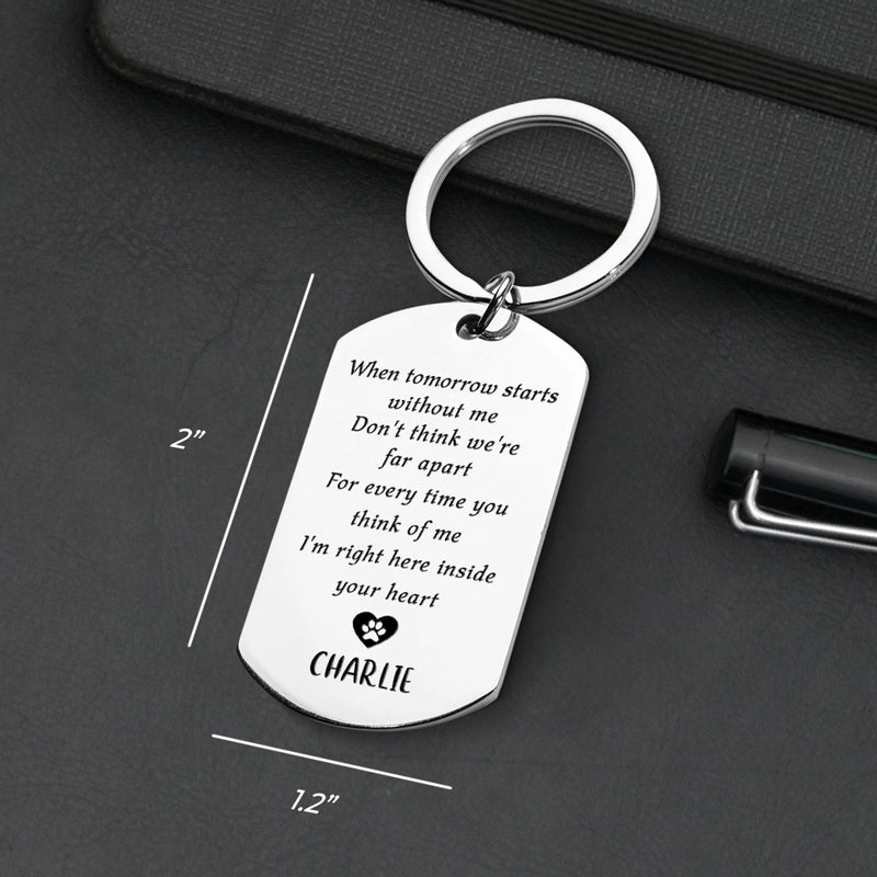 Custom Pet Photo Memorial Gifts for Dog Lovers - Personalized Keychain