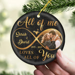Custom Photo Infinity Love Anniversary Gifts for Couples - Personalized Ceramic Ornament