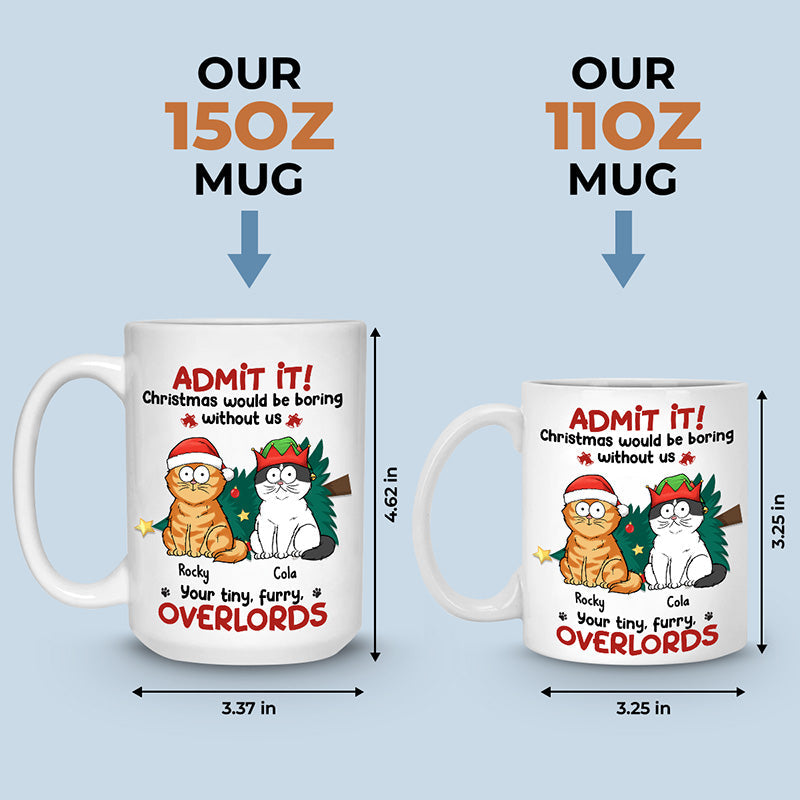 Custom Name Christmas Cat Gifts for Cat Lovers - Personalized Mugs