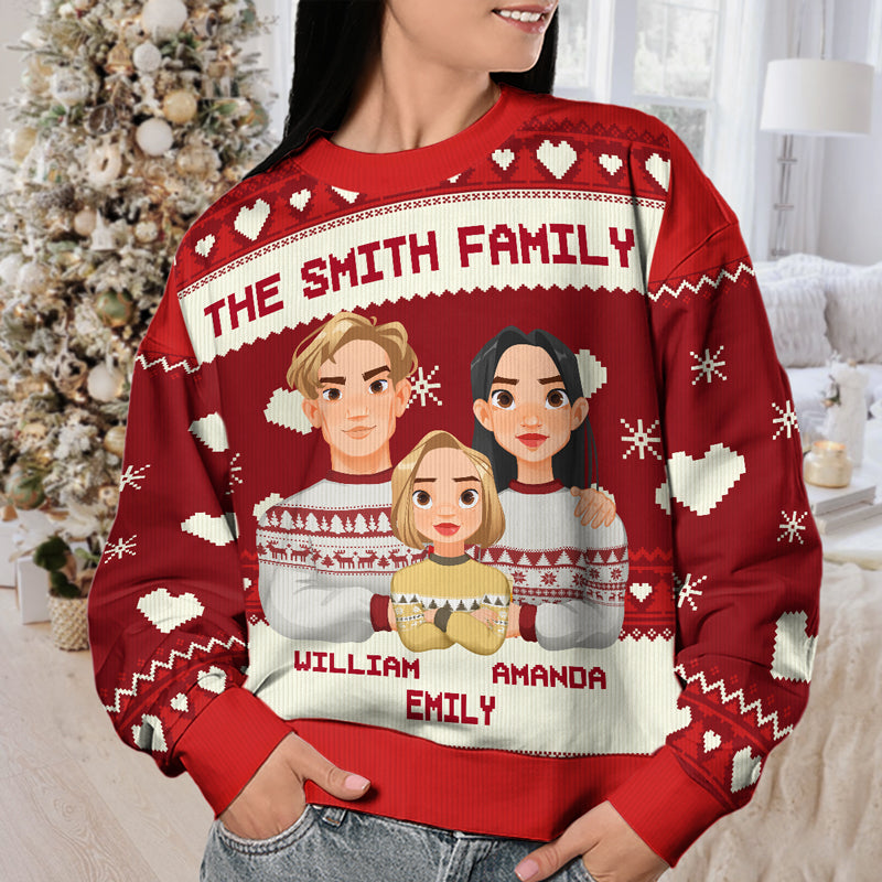 Custom Name Christmas Family Gifts - Personalized Sweatshirt