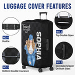 Custom Girl Who Loves Traveling Gifts for Women - Personalized Luggage Cover