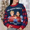 The Best Christmas Gift - Family Personalized Custom Ugly Sweatshirt - Unisex Wool Jumper - Christmas Gift For Family Members