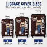 Travel Therapy Girl Who Loves Traveling Gifts for Women - Luggage Cover