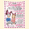 Lots Of Love Best Wishes And Hugs - Family Personalized Custom Blanket - Christmas Gift From Mom