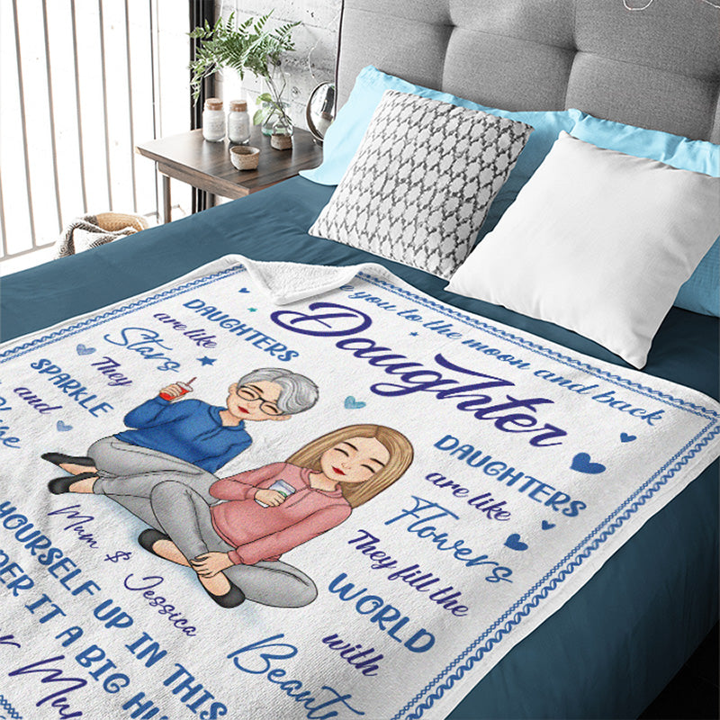 Custom Name Daughter Gifts from Mom - Personalized Blanket